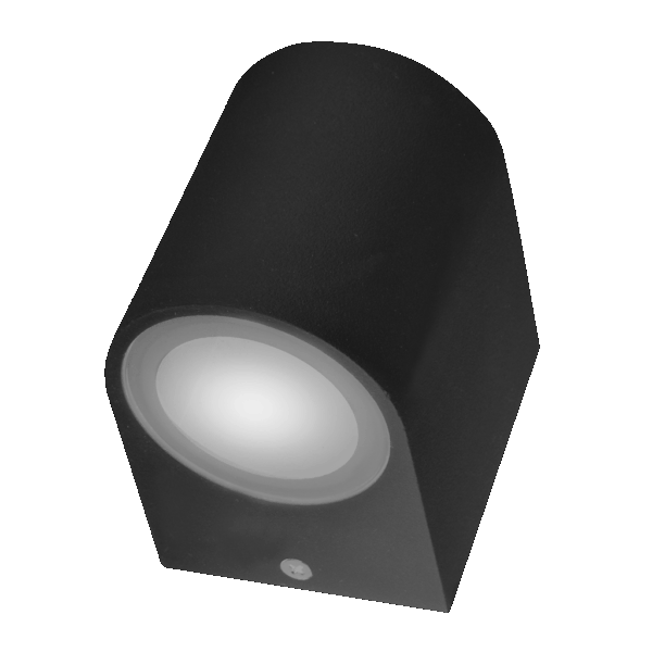 Aplique para Pared Unidireccional Curvo Negro Alic