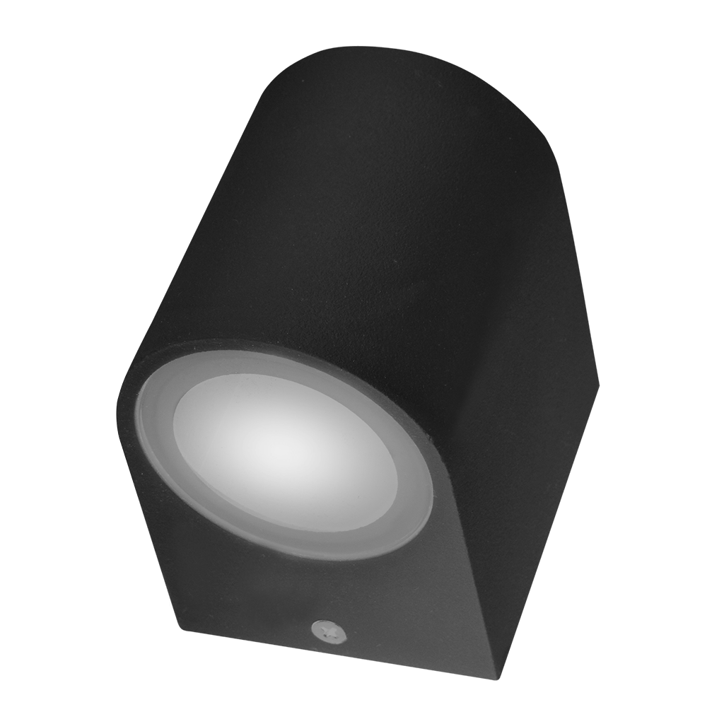 Aplique para Pared Unidireccional Curvo Negro Alic