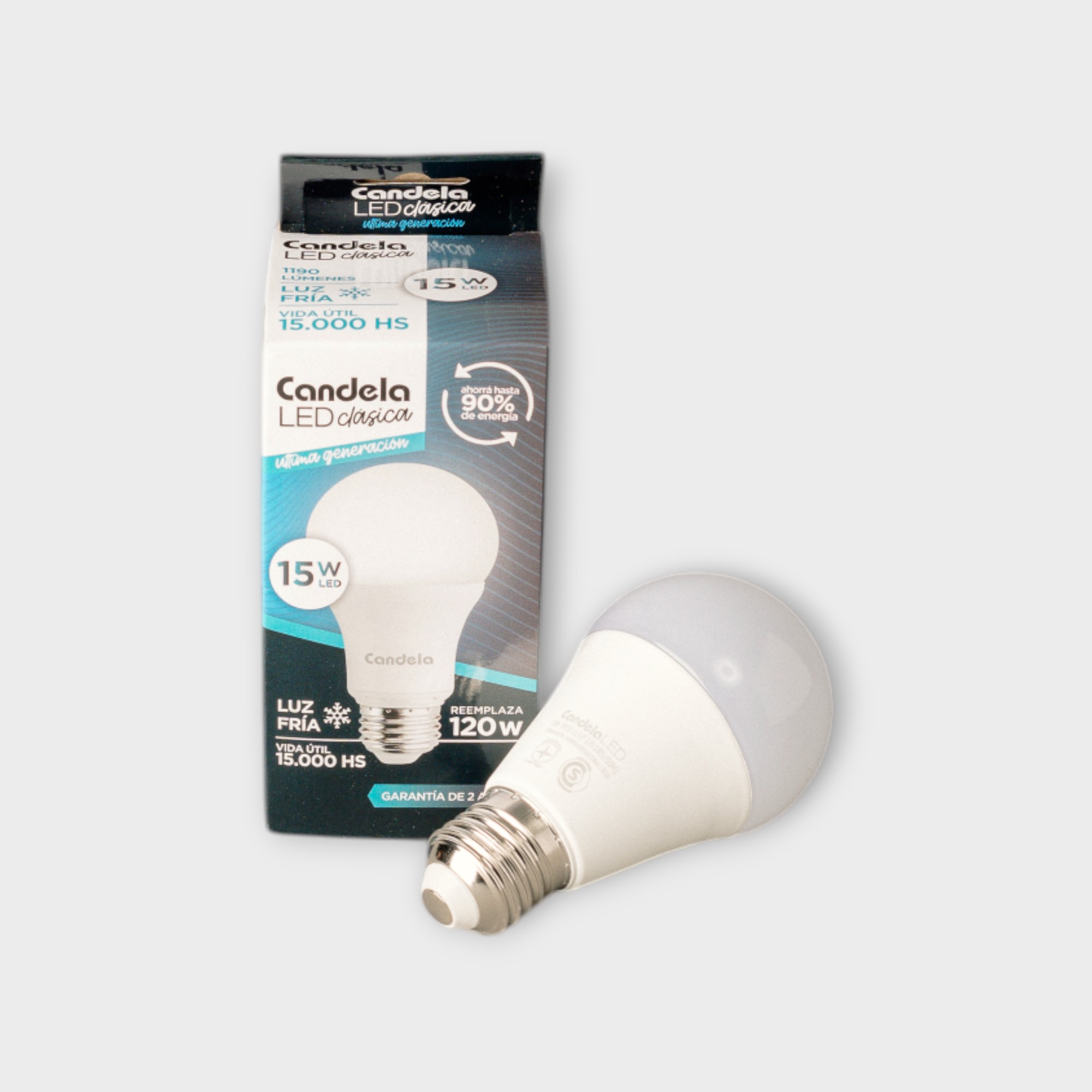 Lámpara LED Candela A60 12W luz fría