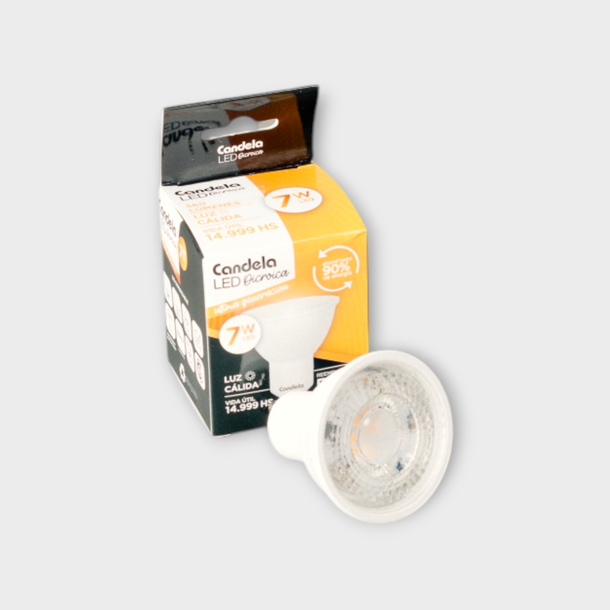 Lámpara LED Candela dicroica 7W luz fría/cálida