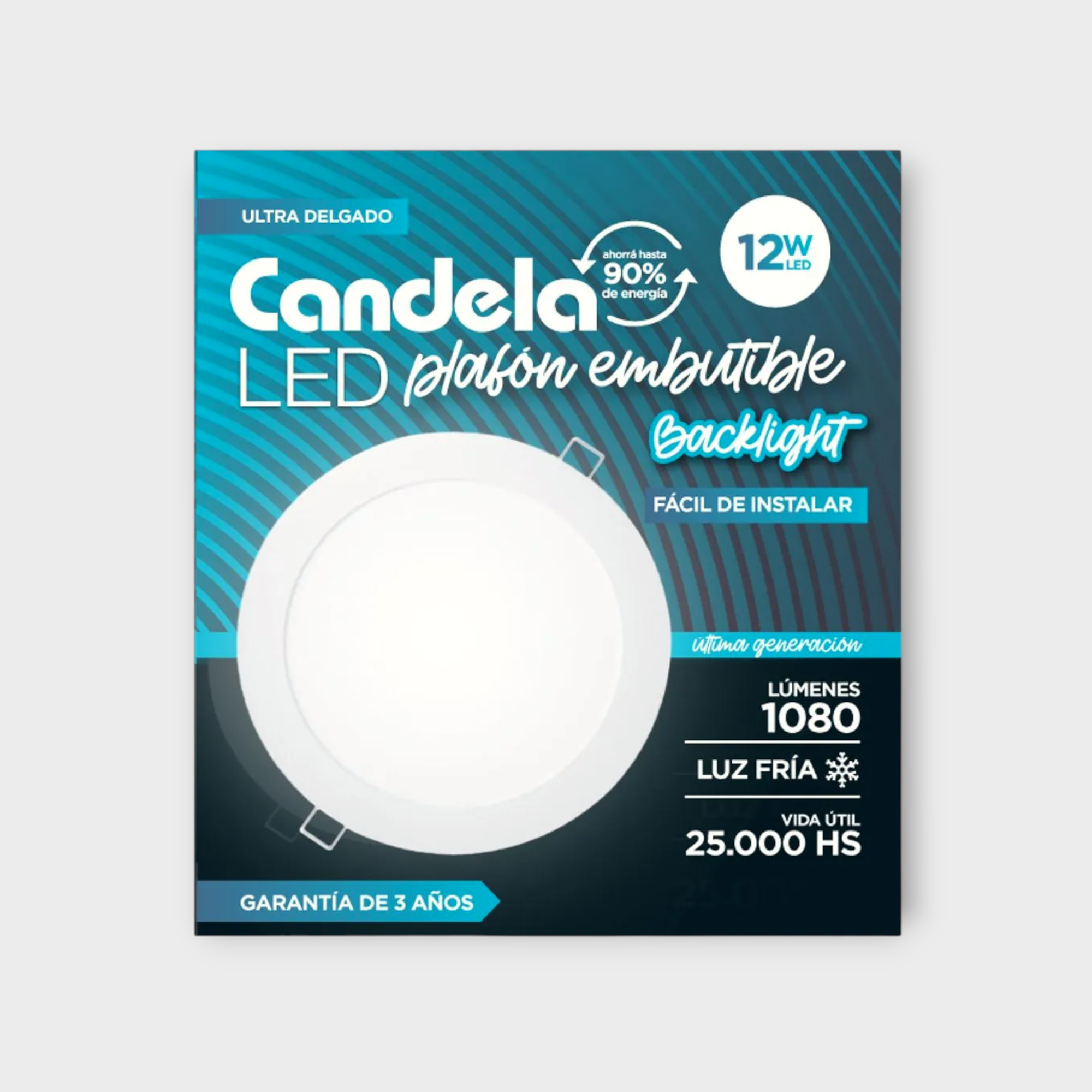 Panel Emb. Red. 172mm 12W Luz fría Candela