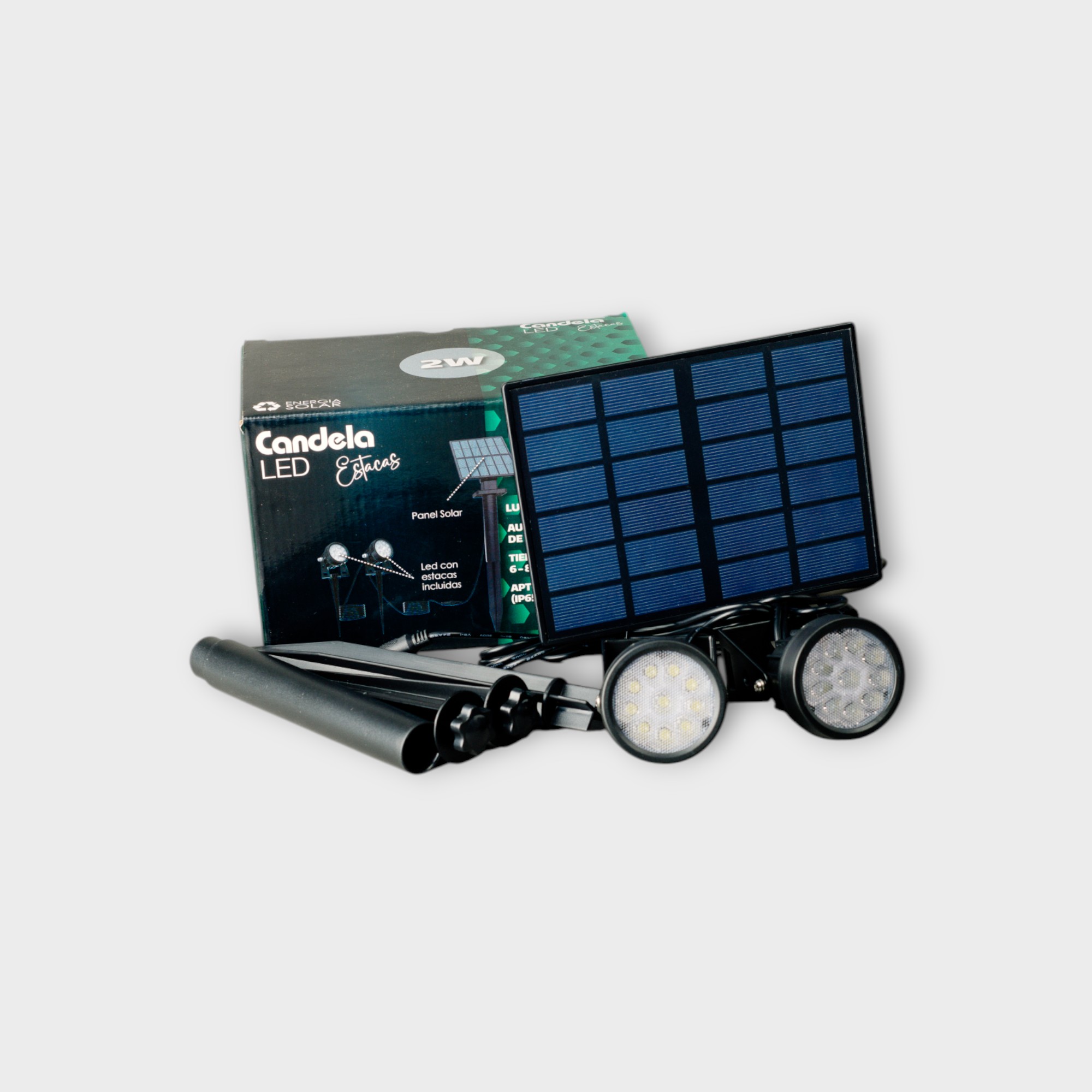 Estaca solar LED Candela 2W luz fría