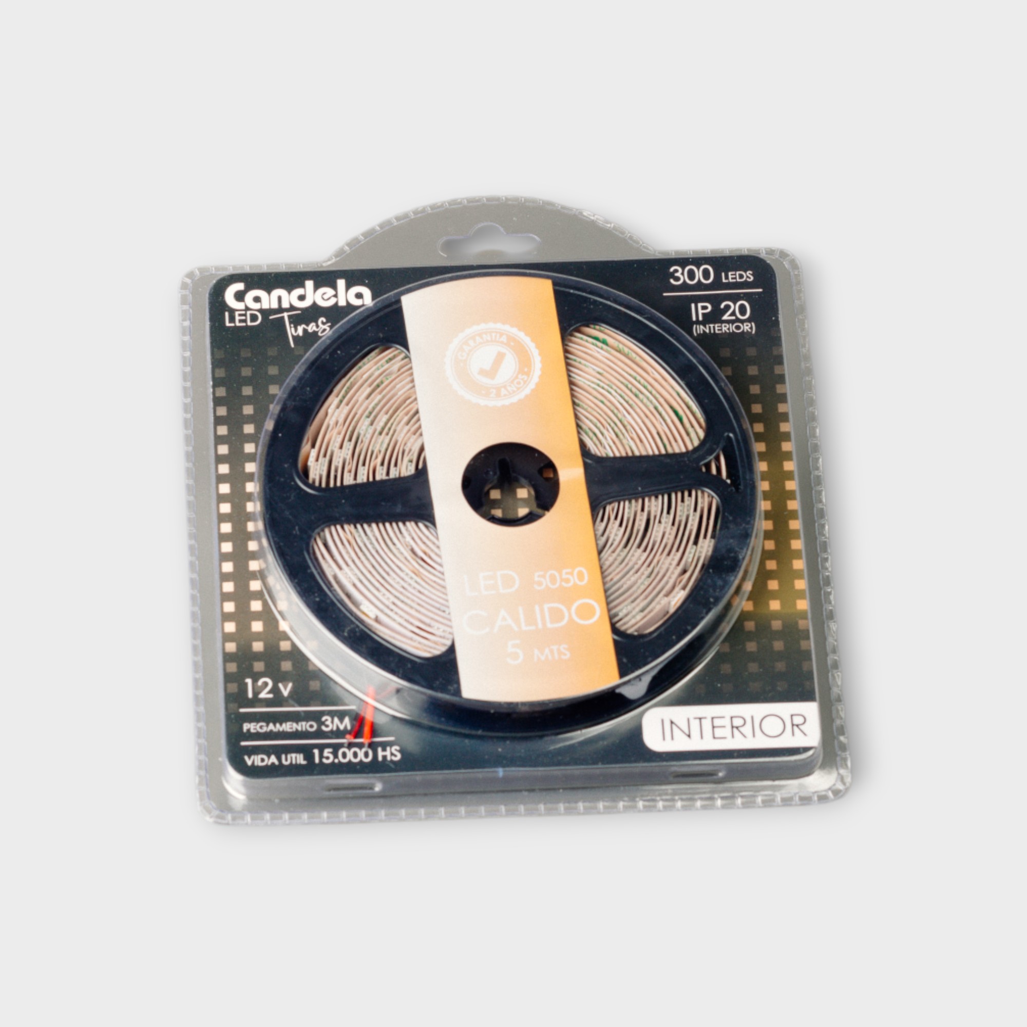Tira LED 5050 Interior Candela 5 m luz cálida interior