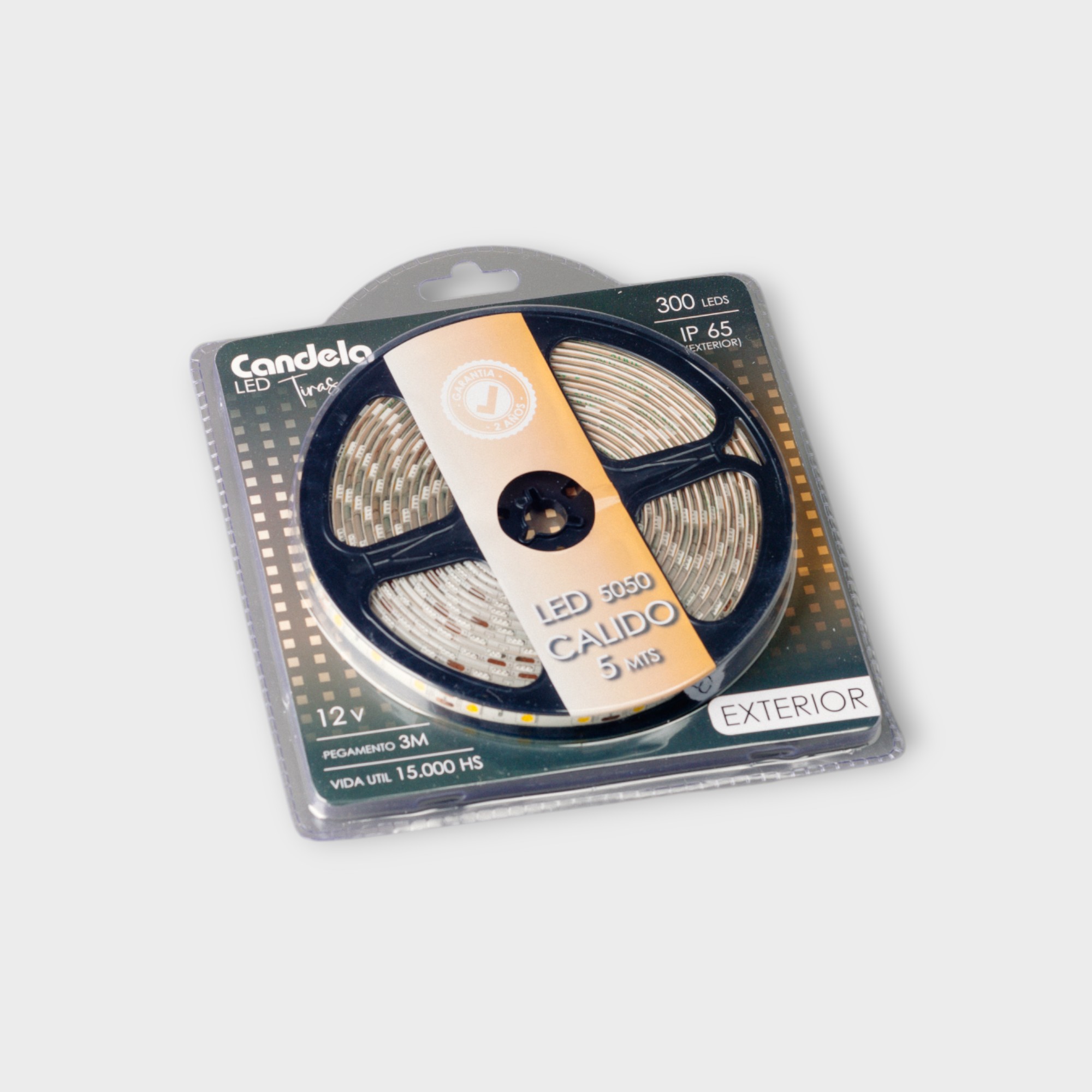 Tira LED 5050 Exterior Candela 5 m luz cálida exterior