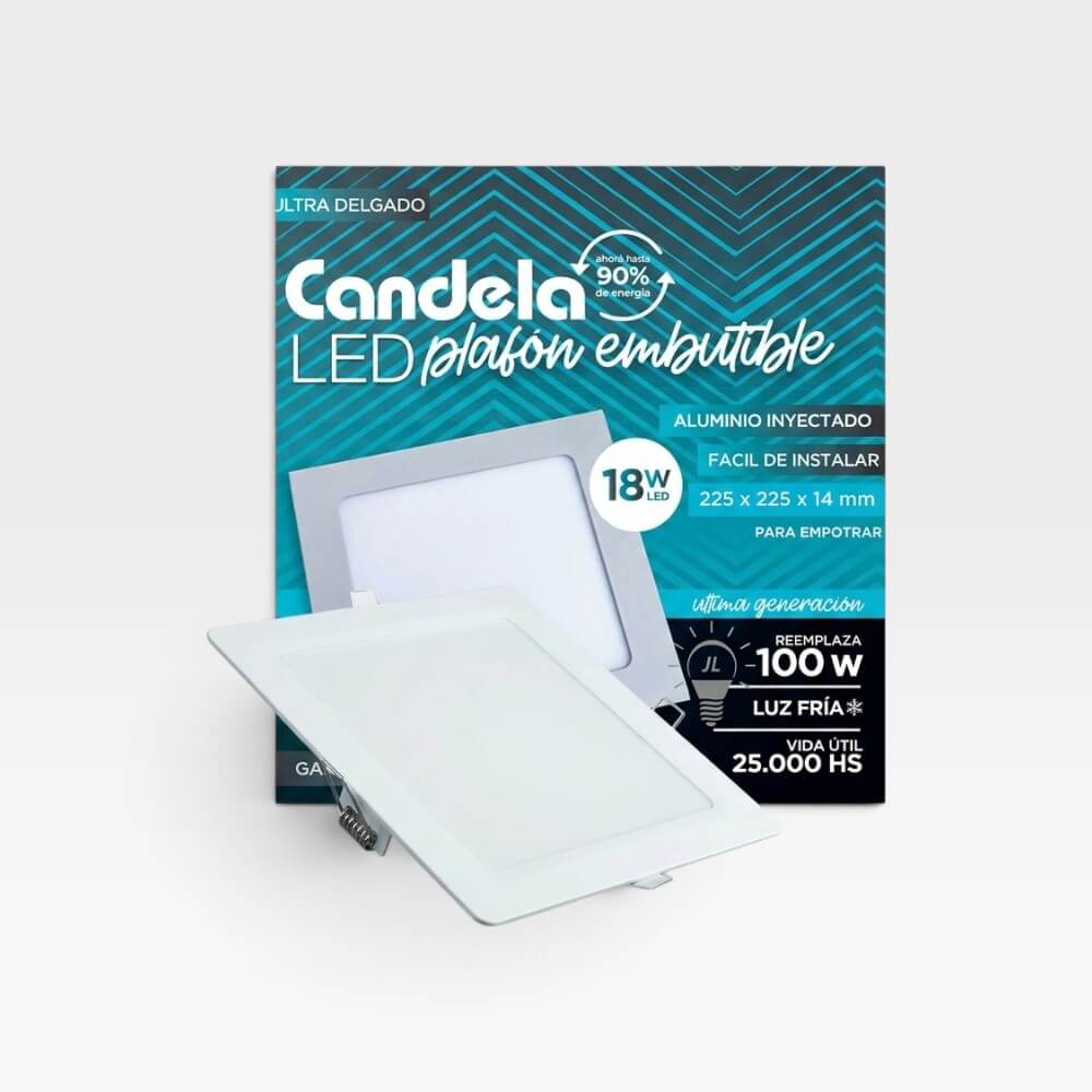 Paneles Led de Embutir Cuadrado Candela