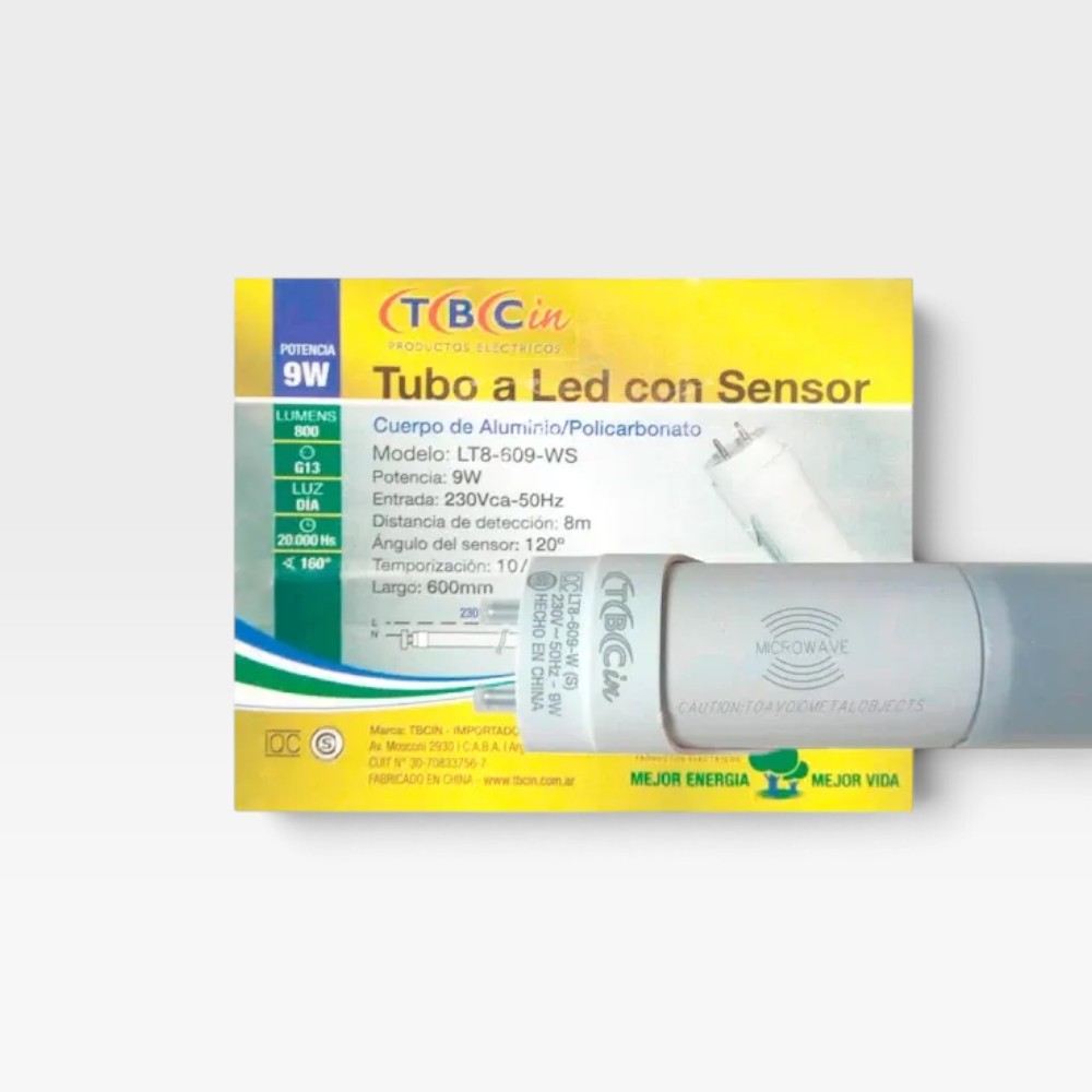 Tubo LED T8 con Sensor de Movimiento TBCin