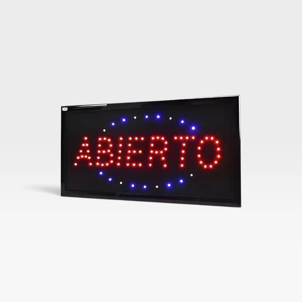 Cartel Luminoso Led Abierto