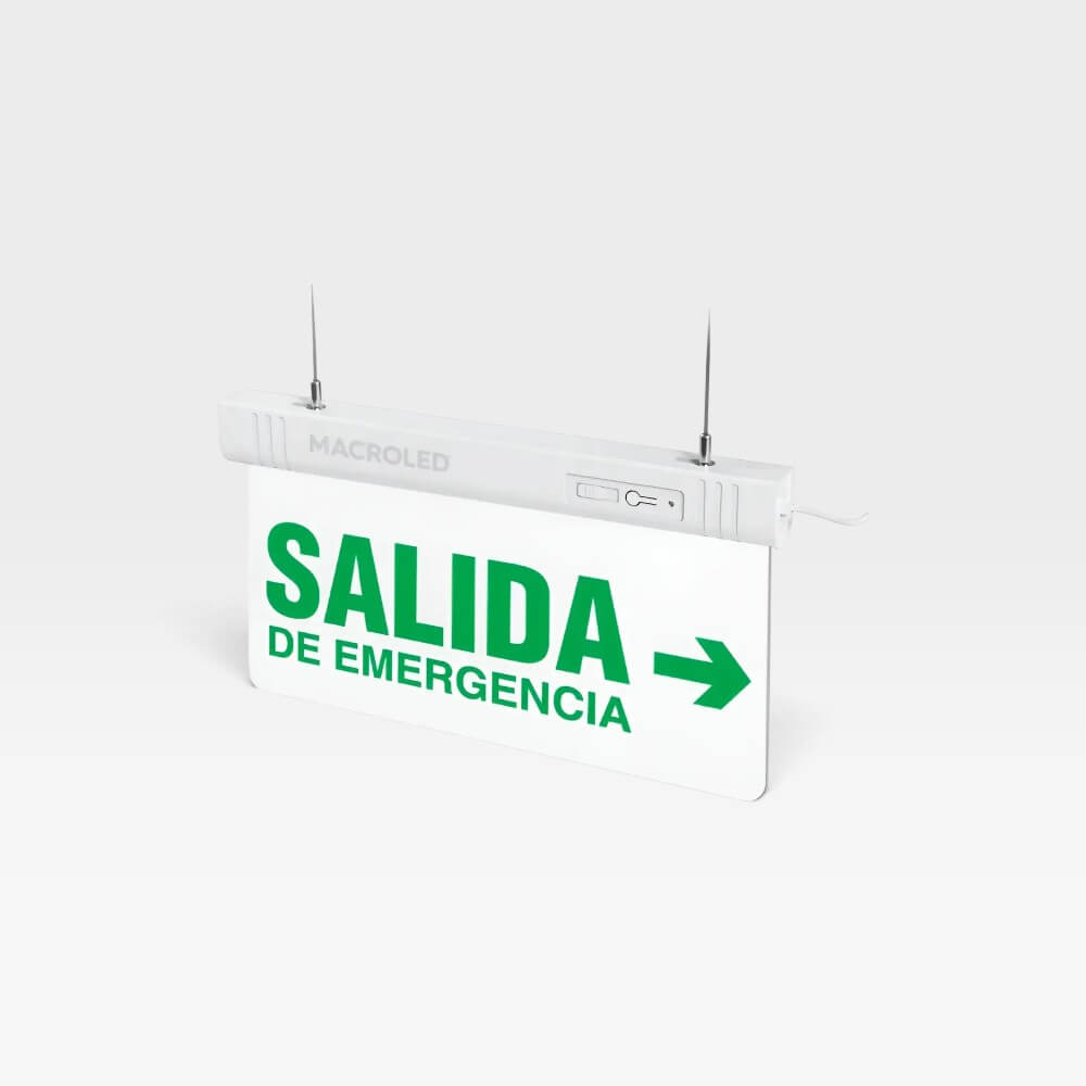 Cartel LED Autónomo Salida de Emergencia Macroled