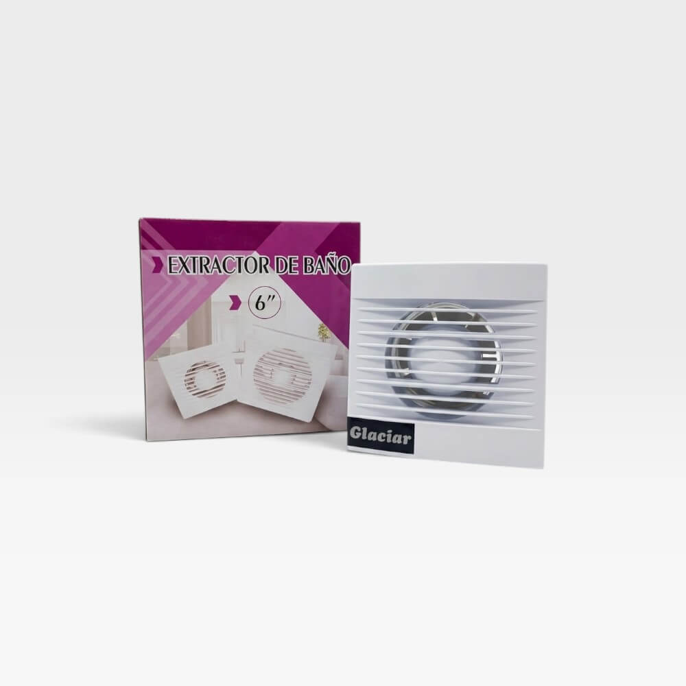 Extractor de Aire Plástico para Baño Glaciar
