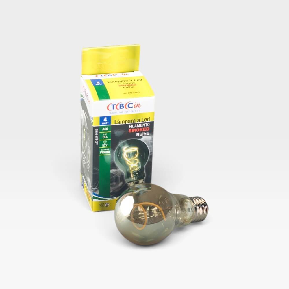 Lámpara LED A60 de Filamento Smoked TBCIN