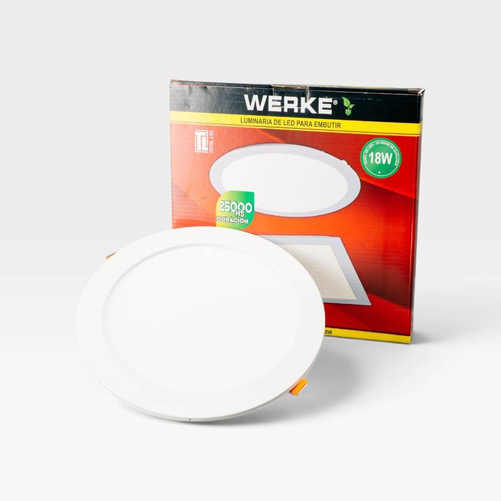 Panel LED Embutido Redondo Werke