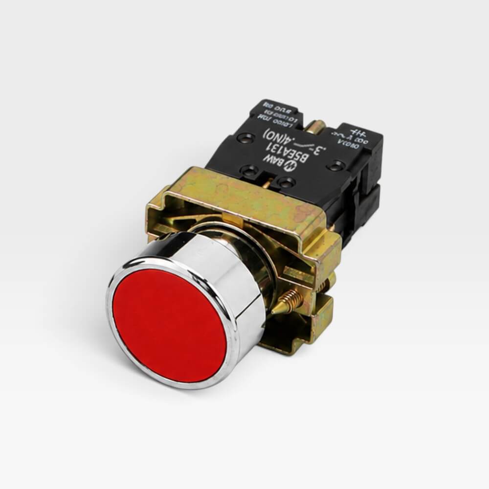 Pulsador Rasante 1NC Rojo B5BA42 BAW