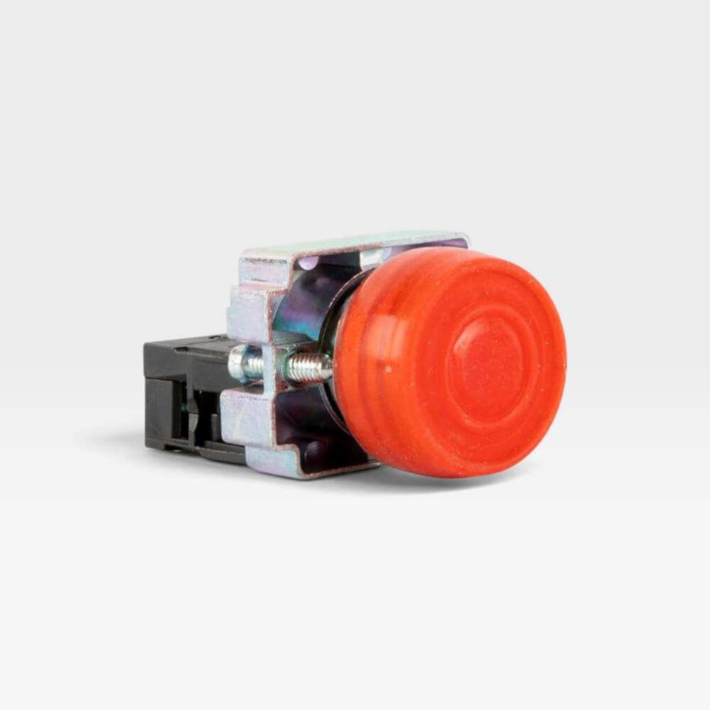 Pulsador Rasante Rojo 22mm Baw