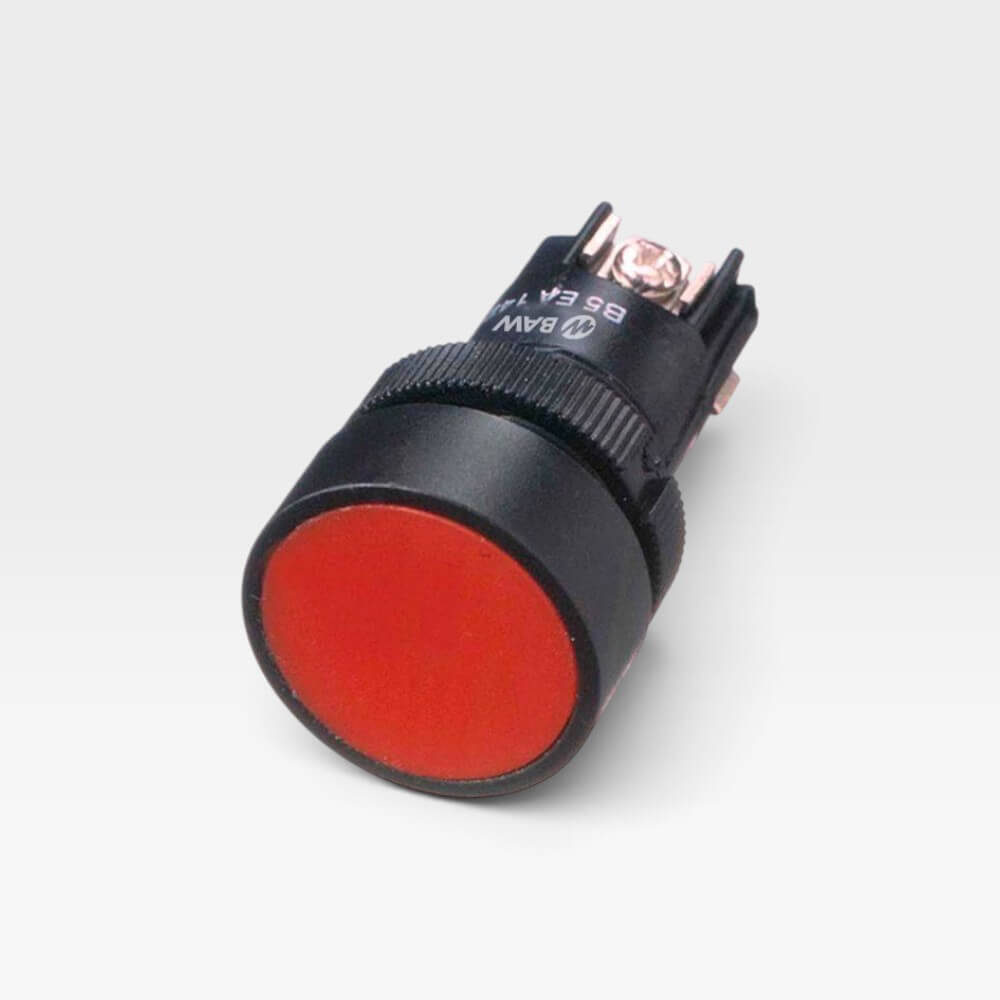Pulsador Rasante 1NC Rojo BAW